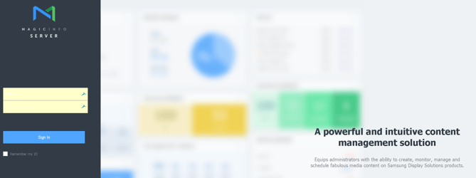 MagicINFO Log-In