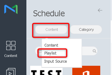 Content Playlist MagicINFO